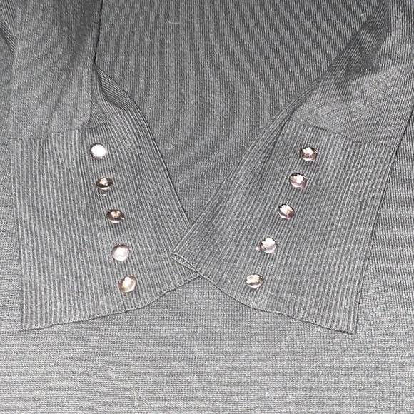 89th + MADISON cardigan open front 2 pockets silver buttons at cuffs size PL - Picture 8 of 12